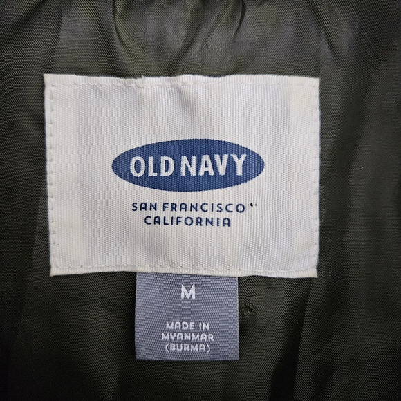 Old Navy Textured Quilted Vest Crocodile Tears Green Sleeveless Zip Up Medium - Picture 5 of 7